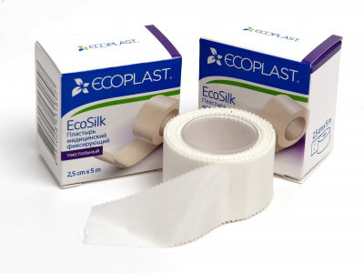 Пластырь Ecoplast фикс текстил ecosilk 2,5x5см