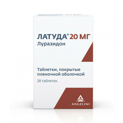 Латуда таб. п.п.о. 20мг №28