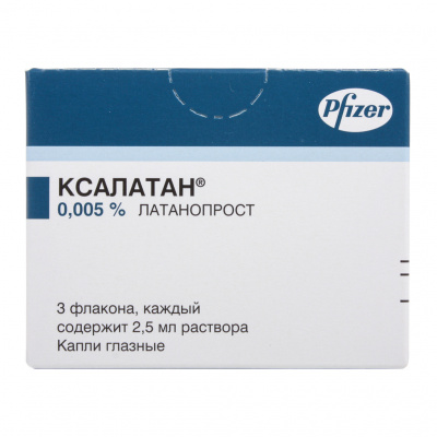 Ксалатан 0,005% 2,5 мл N3 капли глазные