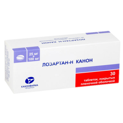 Лозартан Н-Канон таб. п.о 25мг+100мг №30