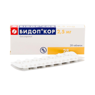 Бидоп КОР 2,5 мг N28 таблетки