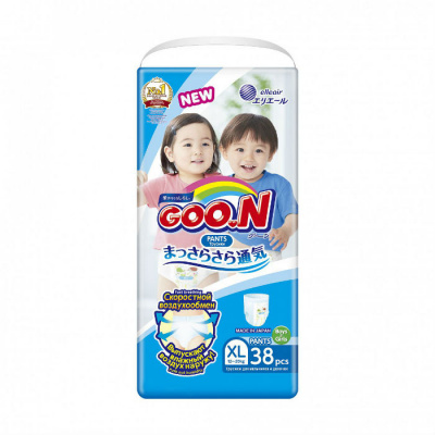 Подгузники-трусики Гун/Goon д/девочек XL N38  (12-20кг)