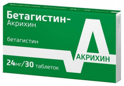 Бетагистин-Акрихин таб. 24мг №30