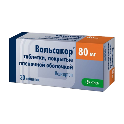 Вальсакор 80 мг N30 таблетки