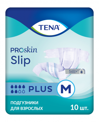 Тена Слип Плюс подгузники р. М N10