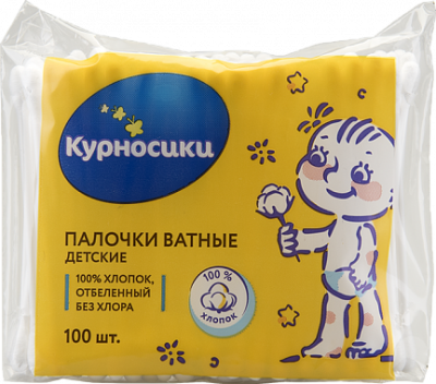 МД Курносики ватные палочки N100 пэ  (40052/4352)