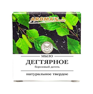 Мыло твердое натуральное дегтярное 85г