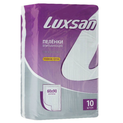 Пеленки впитывающие Люксан премиум N10 60х90